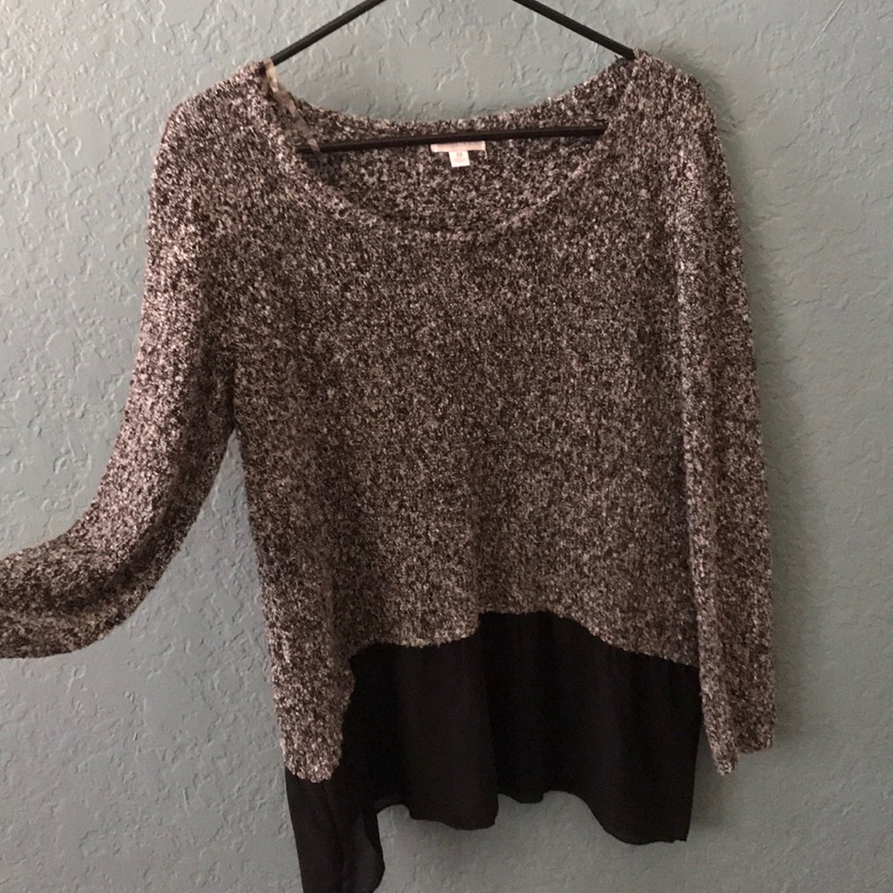 Gray/Black Knit Sweater